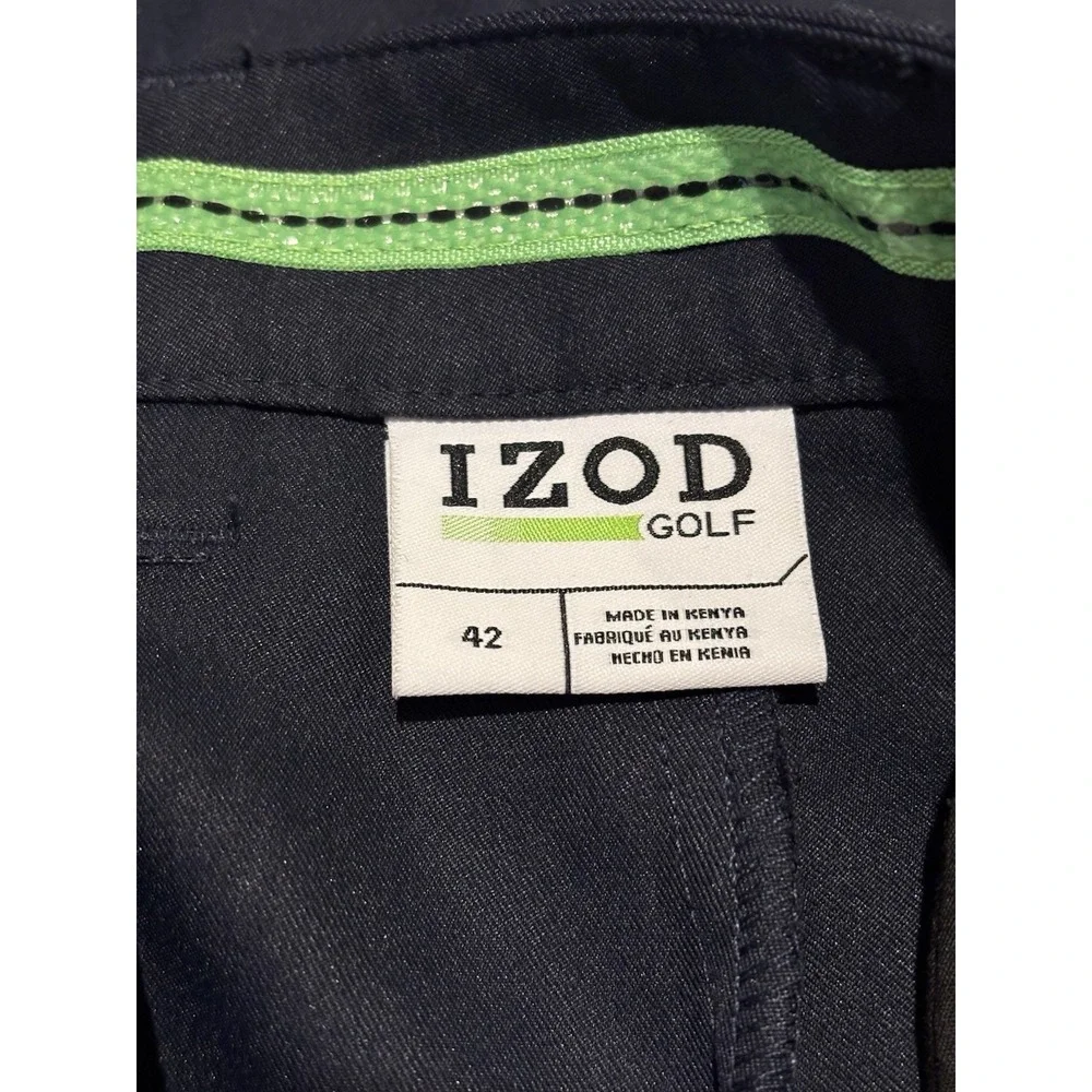Izod NWT Golf Shorts Men 42 Blue Stretch Performance Classic Fit Chino Preppy‎